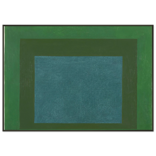 Josef Albers  HOMAGE TO THE SQUARE 1963 Framed Art Print  - Aluminum Frame - 21x29.7 cm / 8x12"