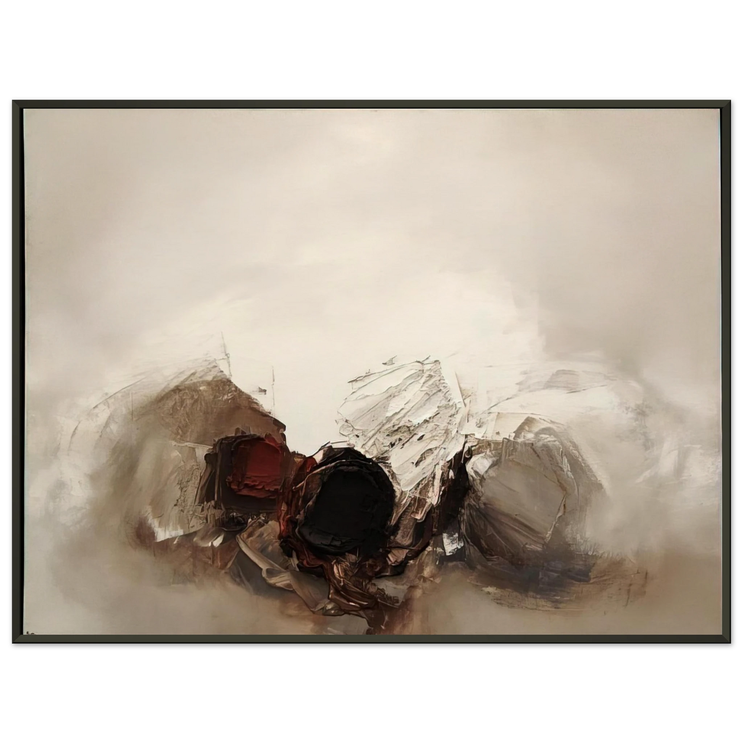 Luis Feito  N 300 1960 Framed Art Print  - Aluminum Frame - 60x80 cm / 24x32 inches