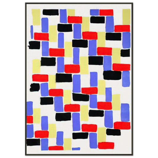 Sonia Delaunay  D181OULEURS IDEES Framed Art Print  - Aluminum Frame - 21x29.7 cm / 8x12"