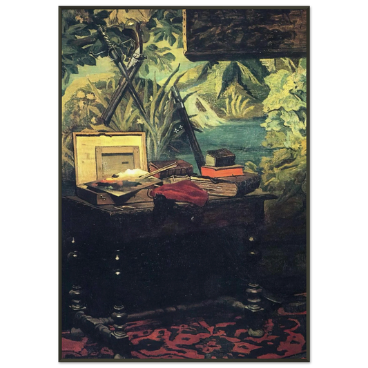 claude monet  A Corner of the Studio Framed Art Print  - Aluminum Frame - 21x29.7 cm / 8x12"