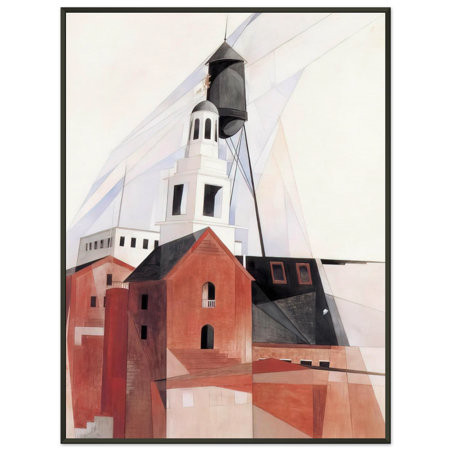 Charles Demuth  Lancaster  1920 Framed Art Print  - Aluminum Frame - 70x100 cm / 28x40 inches