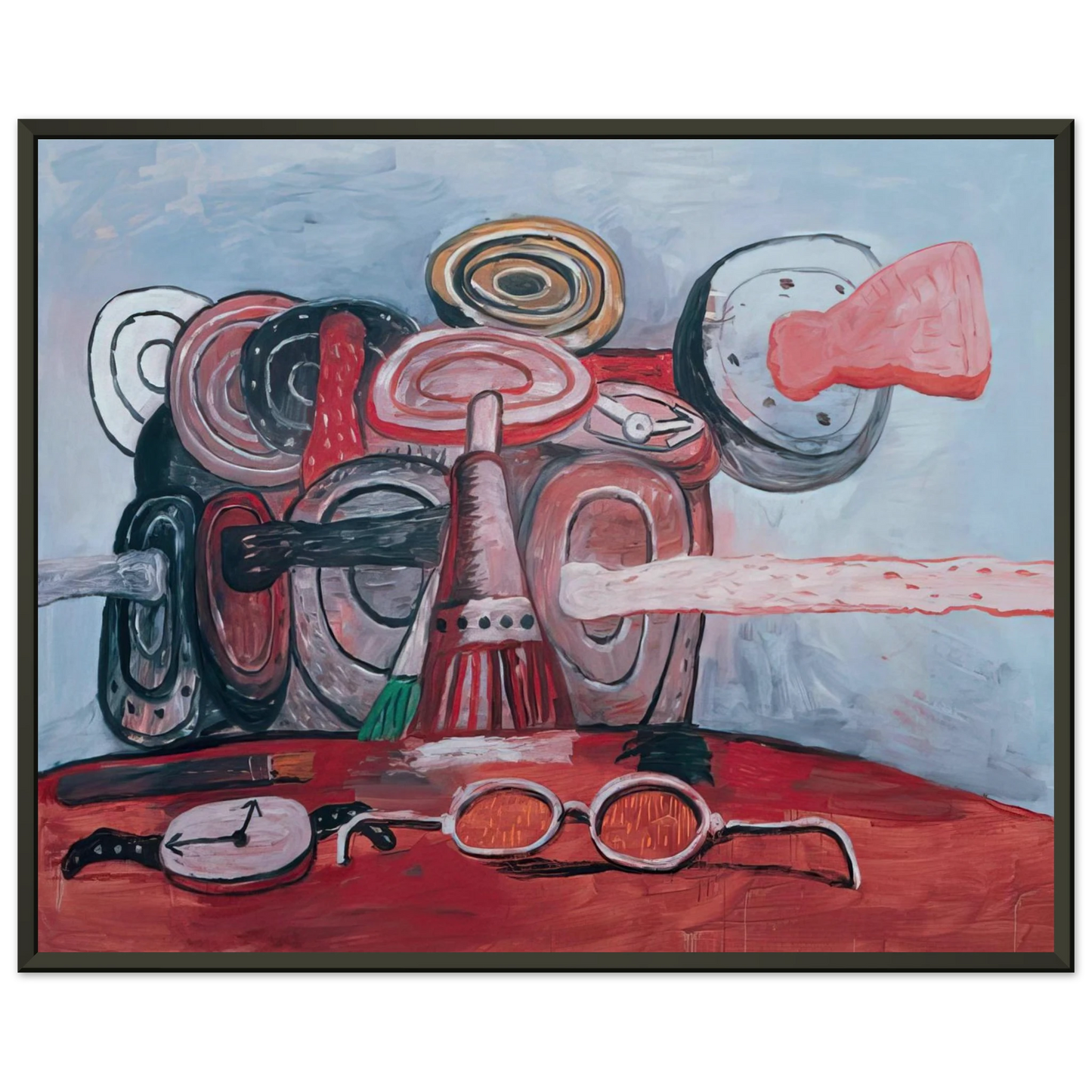 Philip Guston  AS IT GOES Framed Art Print  - Aluminum Frame - 40x50 cm / 16x20 inches
