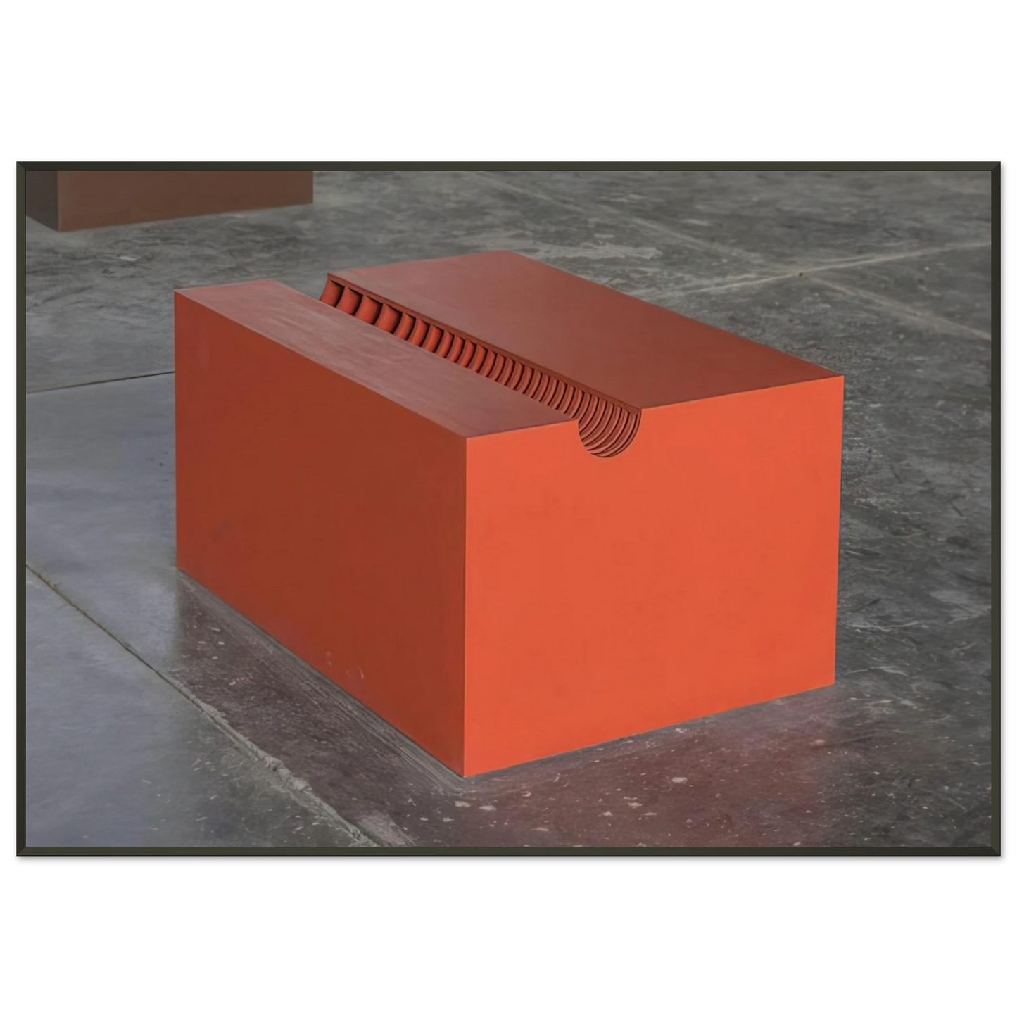 Donald Judd  Untitled The Block  1963 Framed Art Print  - Aluminum Frame - 21x29.7 cm / 8x12"
