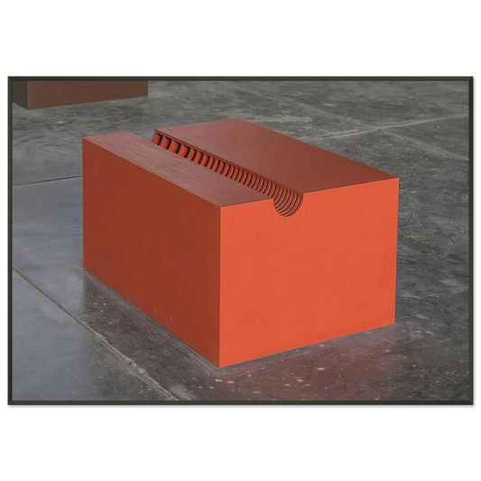 Donald Judd  Untitled The Block  1963 Framed Art Print  - Aluminum Frame - 21x29.7 cm / 8x12"