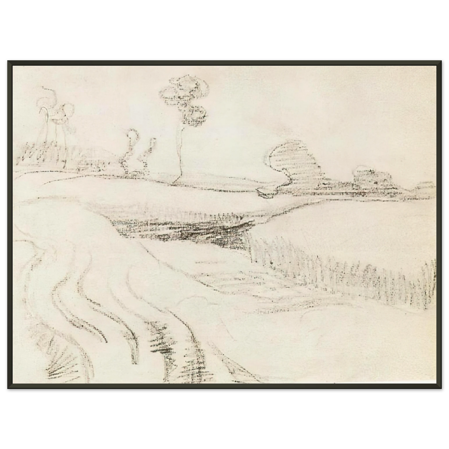 Vincent van Gogh  Little Stream Surrounded by Bushes Framed Art Print  - Aluminum Frame - 40x50 cm / 16x20 inches