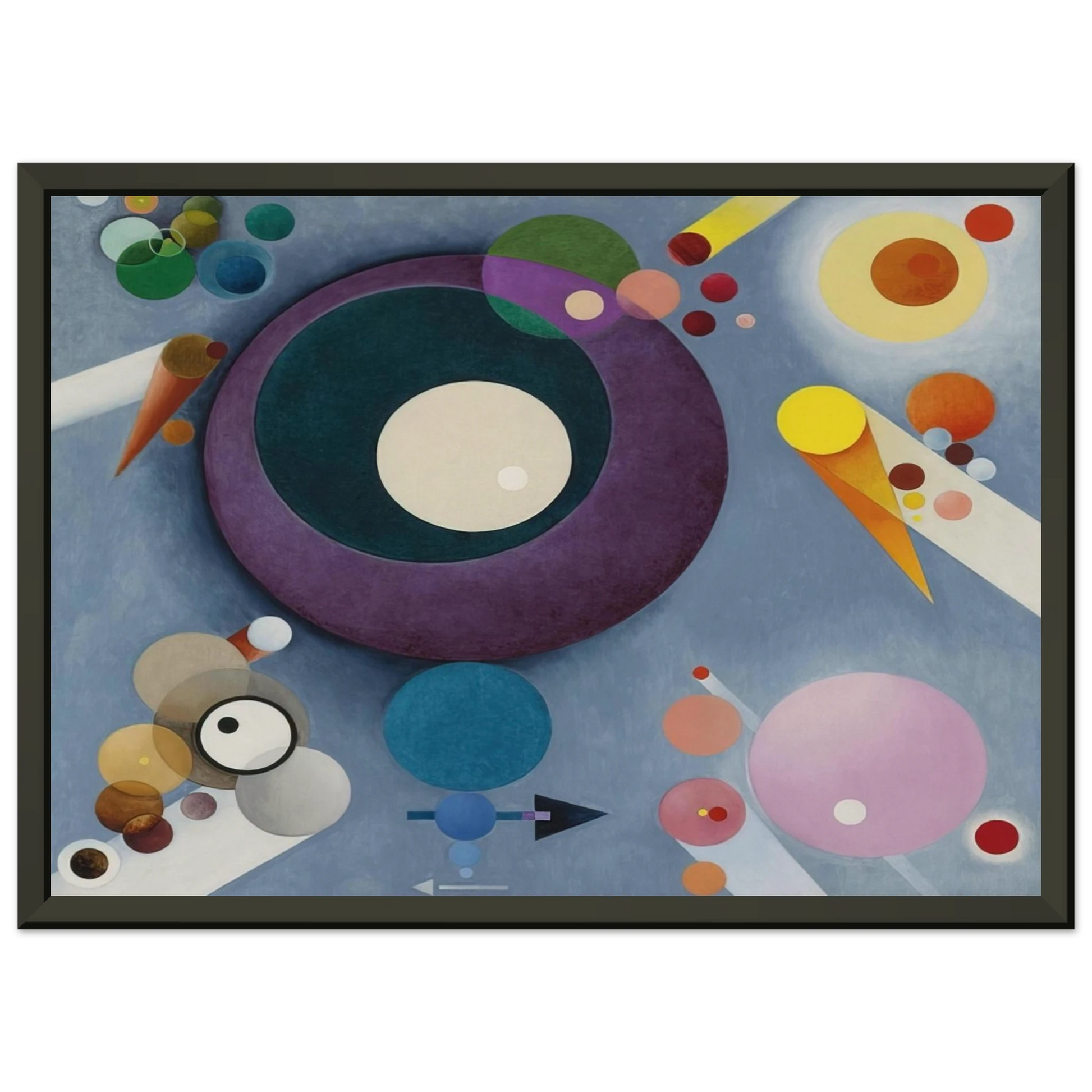 Rudolf Bauer  SPIRITUAL PLEASURES 1935 Framed Art Print  - Aluminum Frame - 70x100 cm / 28x40 inches