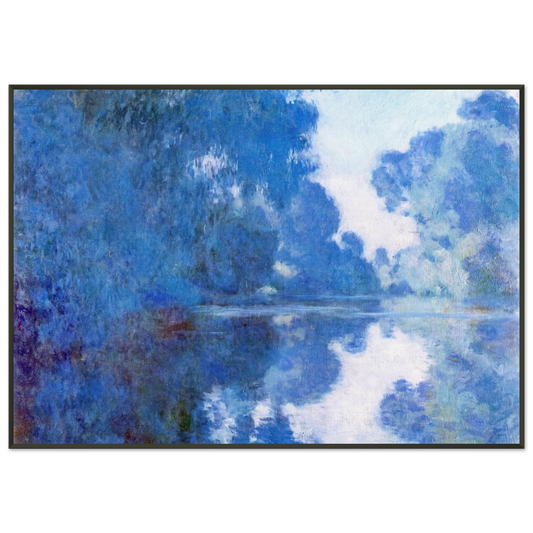 claude monet  Morning on the Seine Framed Art Print  - Aluminum Frame - 21x29.7 cm / 8x12"