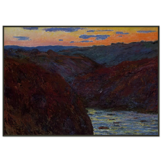 claude monet  Valley of the Creuse Sunset Framed Art Print  - Aluminum Frame - 21x29.7 cm / 8x12"