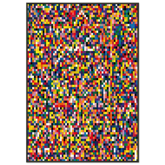 Gerhard Richter  4900 COLOURS 2007 Framed Art Print  - Aluminum Frame - 21x29.7 cm / 8x12"