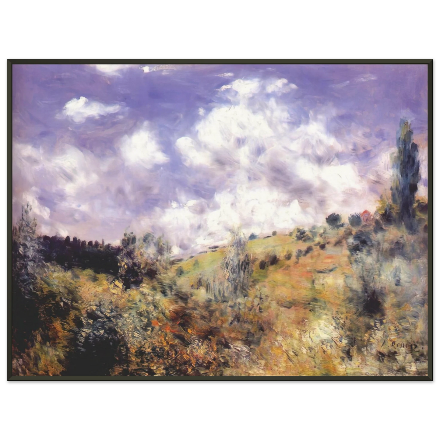 PierreAuguste Renoir  The Gust of Wind Framed Art Print  - Aluminum Frame - 40x50 cm / 16x20 inches