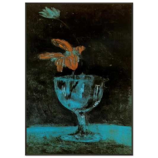 Pablo Picasso  A blue vase  1903 Framed Art Print  - Aluminum Frame - 21x29.7 cm / 8x12"