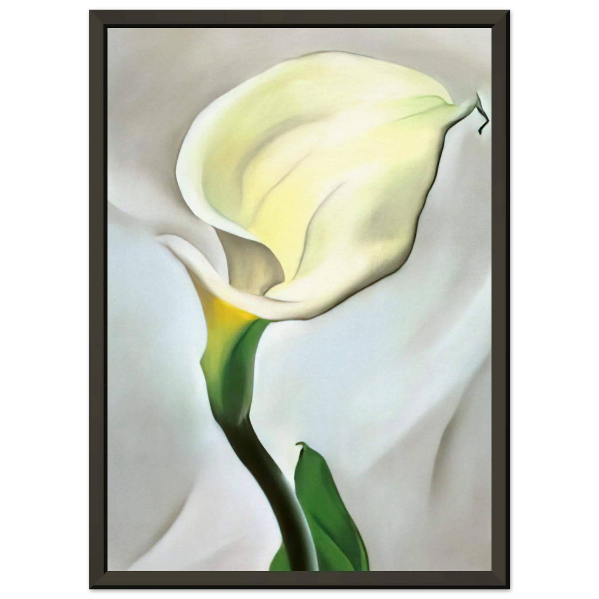Georgia OKeeffe  Calla Lily Turned Away Framed Art Print  - Aluminum Frame - 60x80 cm / 24x32 inches
