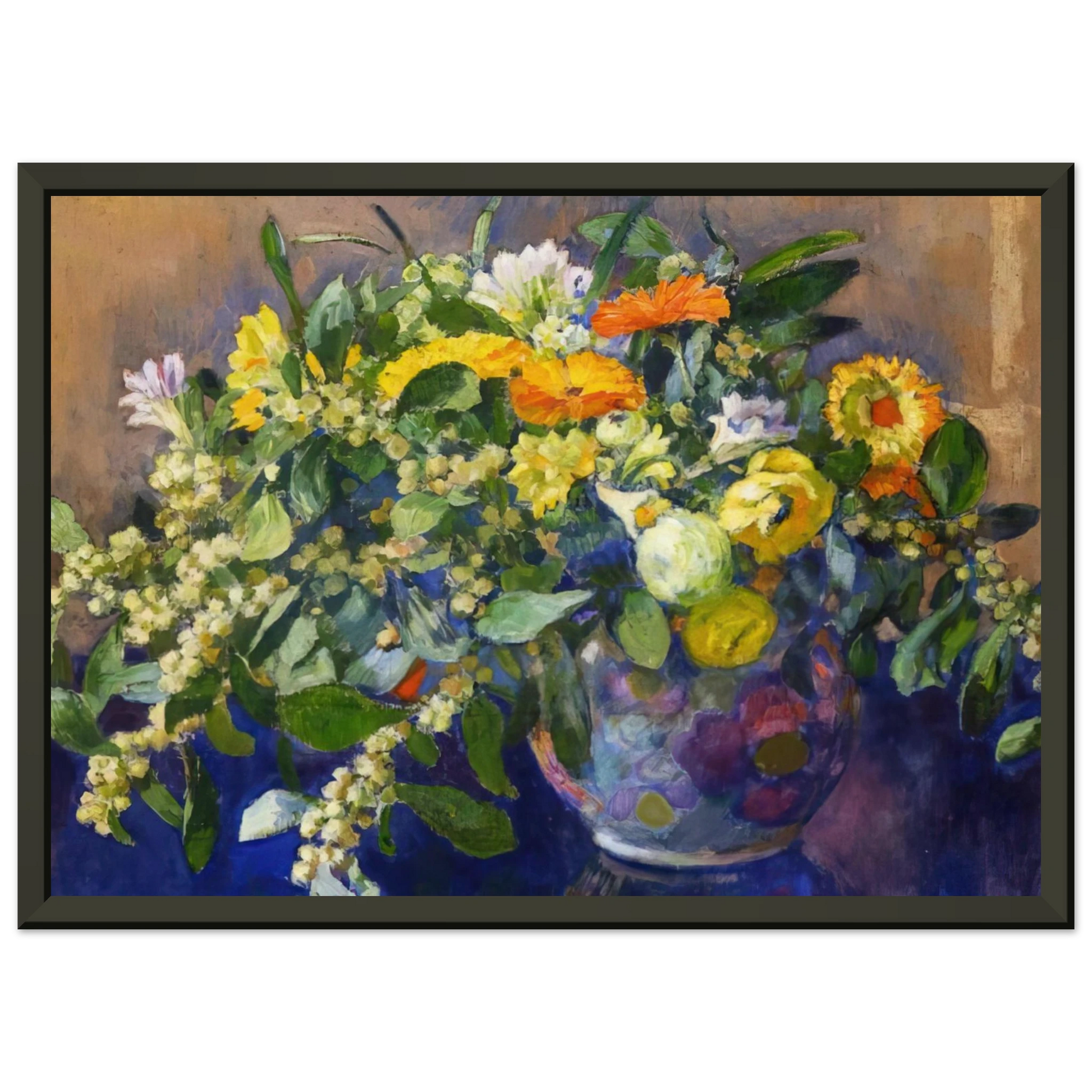 Theo van Rysselberghe  VASE OF FLOWERS 1923 Framed Art Print  - Aluminum Frame - 40x50 cm / 16x20 inches