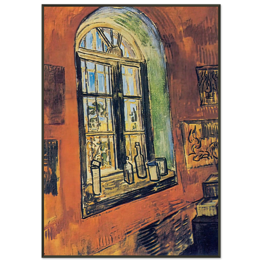 Vincent van Gogh  Window of Vincents Studio at the Asylum Framed Art Print  - Aluminum Frame - 21x29.7 cm / 8x12"