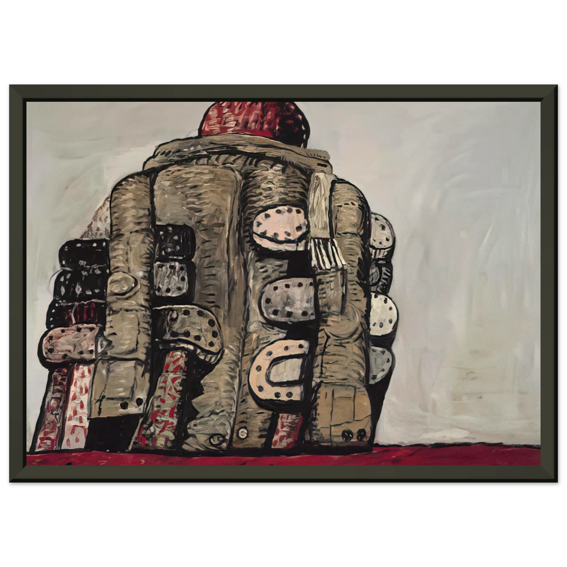 Philip Guston  BACK VIEW Framed Art Print  - Aluminum Frame - 40x50 cm / 16x20 inches