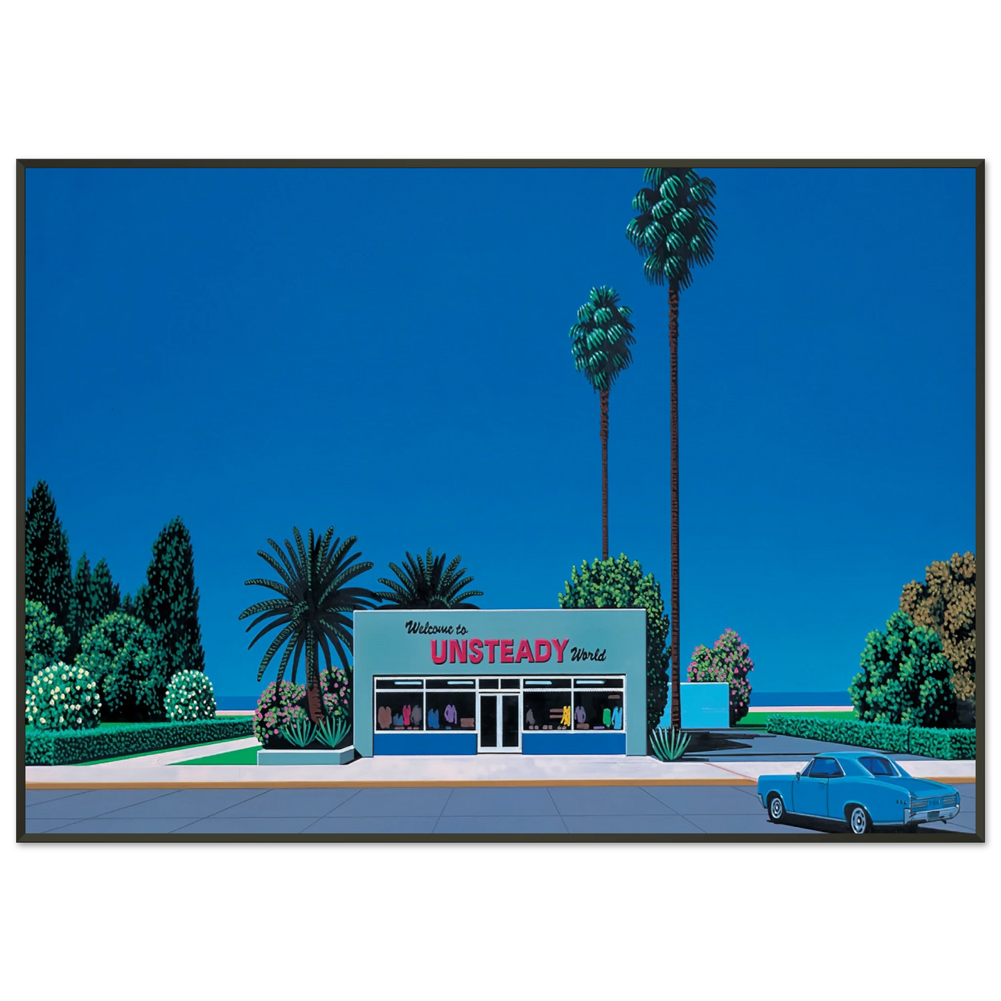 Hiroshi Nagai  Unsteady World Framed Art Print  - Aluminum Frame - 21x29.7 cm / 8x12"