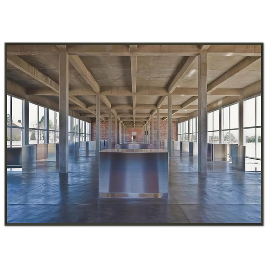 Donald Judd  Untitled 100 Untitled Works in Mill Aluminium  1986 Framed Art Print  - Aluminum Frame - 21x29.7 cm / 8x12"