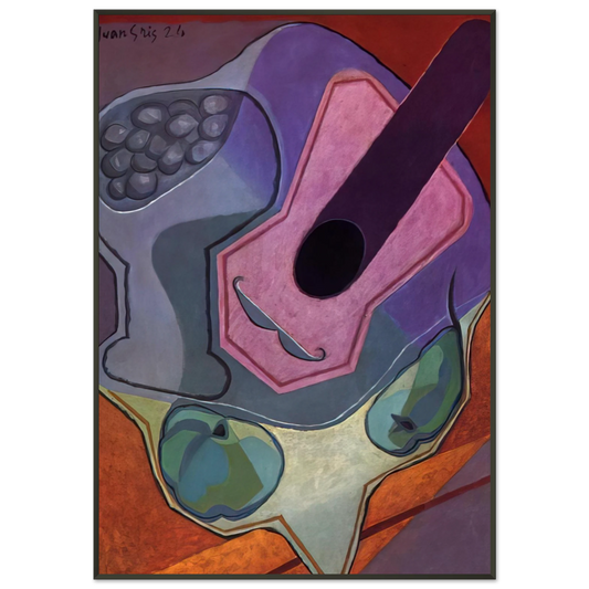 Juan Gris  VIOLIN WITH FRUIT 1924 Framed Art Print  - Aluminum Frame - 21x29.7 cm / 8x12"