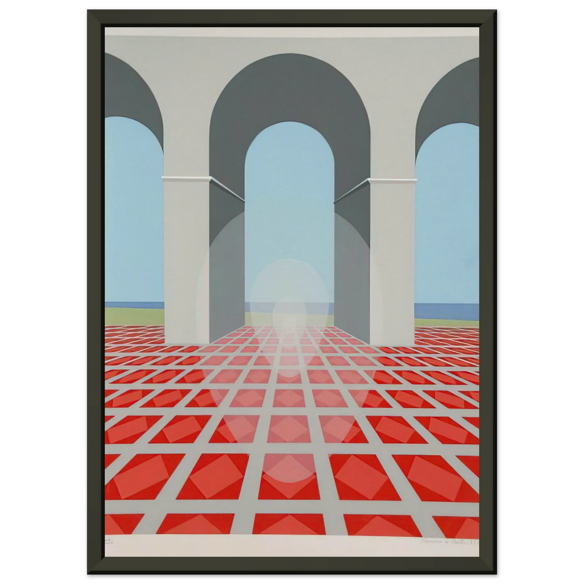 Clarence Holbrook Carter  Arches  1979 Framed Art Print  - Aluminum Frame - 60x80 cm / 24x32 inches