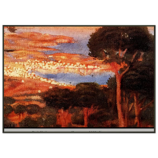 Salvador Dali  VIEW OF CADAQUC3A9S FROM MOUNT PANI Framed Art Print  - Aluminum Frame - 21x29.7 cm / 8x12"