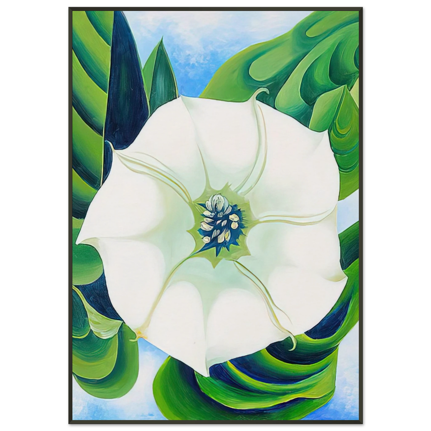 Georgia OKeeffe  Jimson Weed Framed Art Print  - Aluminum Frame - 21x29.7 cm / 8x12"