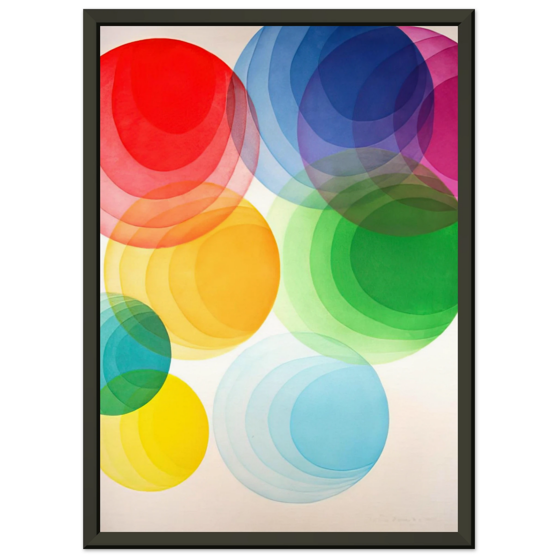 Piero Dorazio  Untitled  Op Art Framed Art Print  - Aluminum Frame - 70x100 cm / 28x40 inches
