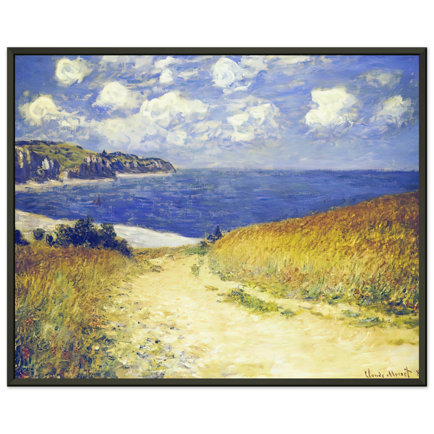 claude monet  Alley near Pourville Framed Art Print  - Aluminum Frame - 60x80 cm / 24x32 inches