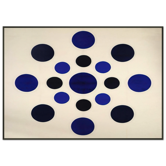 Thomas Downing  On Blue  1963 Framed Art Print  - Aluminum Frame - 21x29.7 cm / 8x12"