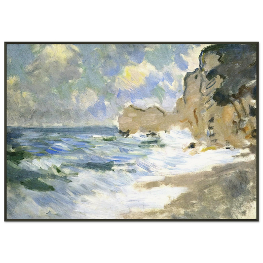 claude monet  Receding Waves Framed Art Print  - Aluminum Frame - 21x29.7 cm / 8x12"