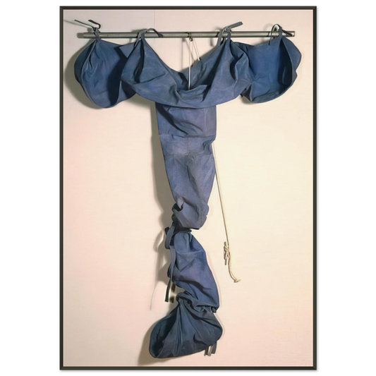 Claes Oldenburg  SOFT DRAINPIPE BLUE COOL VERSION 1967 Framed Art Print  - Aluminum Frame - 21x29.7 cm / 8x12"