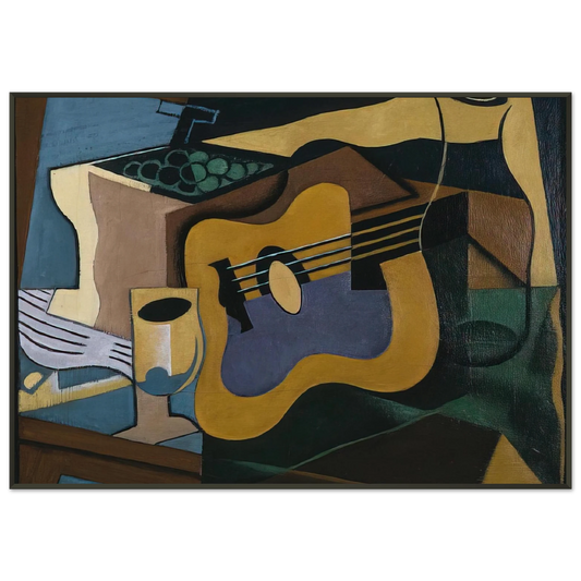 Juan Gris  STILL LIFE WITH GUITAR 1920 Framed Art Print  - Aluminum Frame - 21x29.7 cm / 8x12"