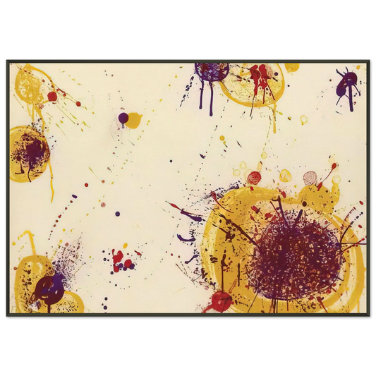 Sam Francis  Yellow Speck Framed Art Print  - Aluminum Frame - 21x29.7 cm / 8x12"