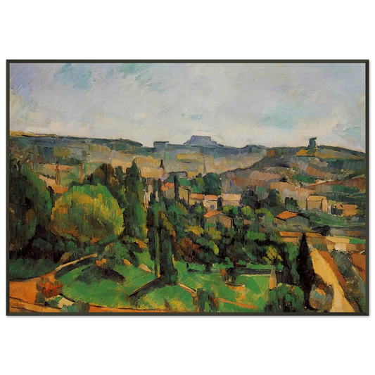 Paul Cezanne  Ile de France Landscape Framed Art Print  - Aluminum Frame - 21x29.7 cm / 8x12"