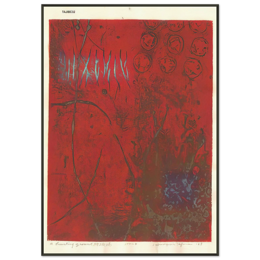 Hiroyuki Tajima  A Hunting Ground  1968 Framed Art Print  - Aluminum Frame - 21x29.7 cm / 8x12"
