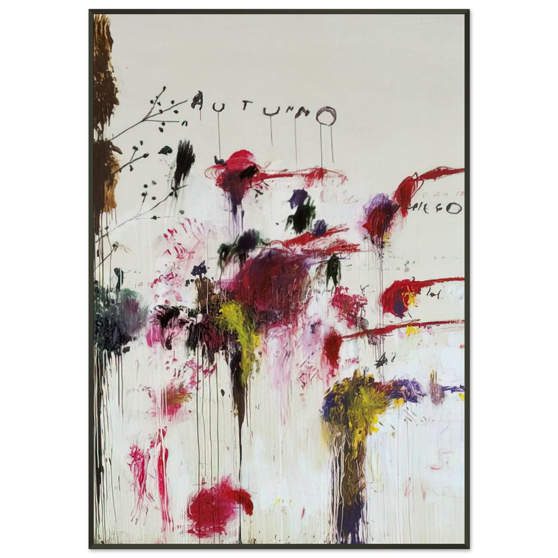 Cy Twombly  Quattro Stagioni II Autunno Framed Art Print  - Aluminum Frame - 21x29.7 cm / 8x12"