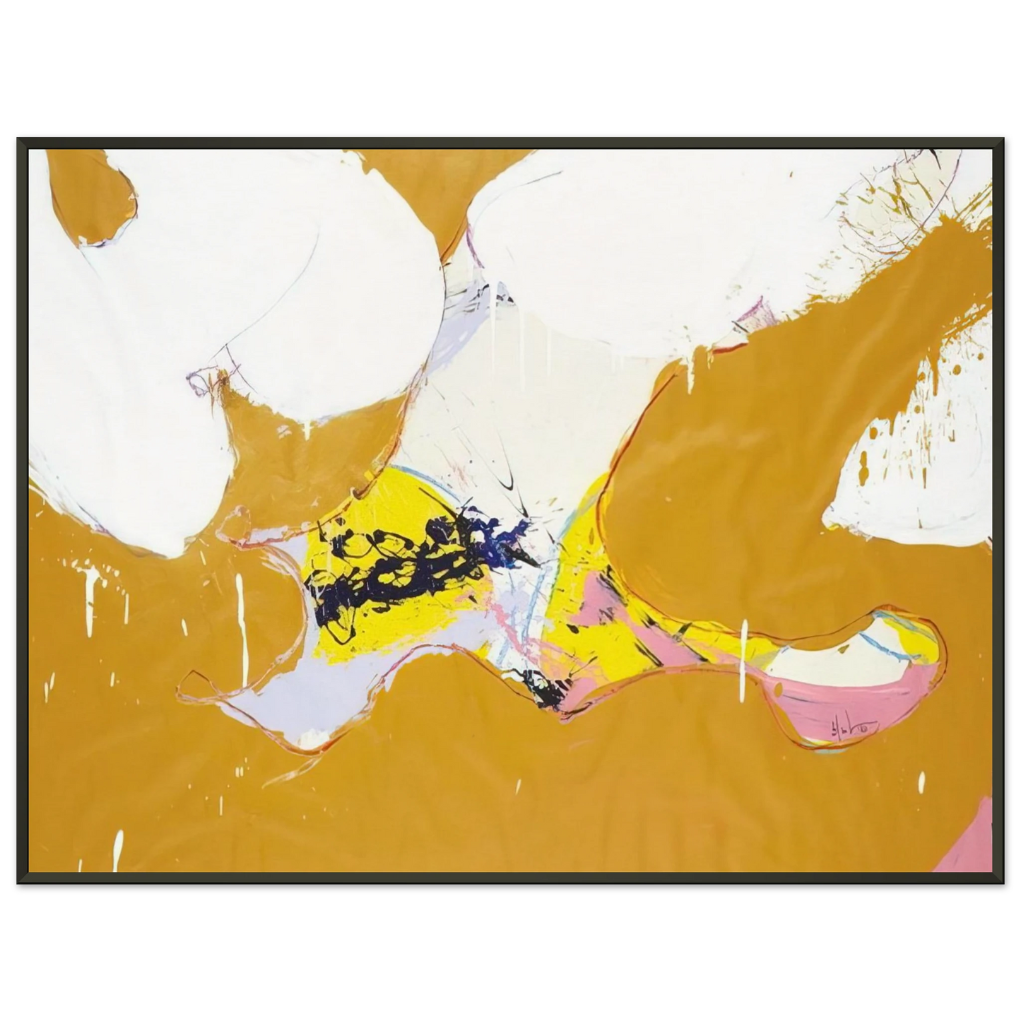 Norman Bluhm  Round About  1973 Framed Art Print  - Aluminum Frame - 60x80 cm / 24x32 inches