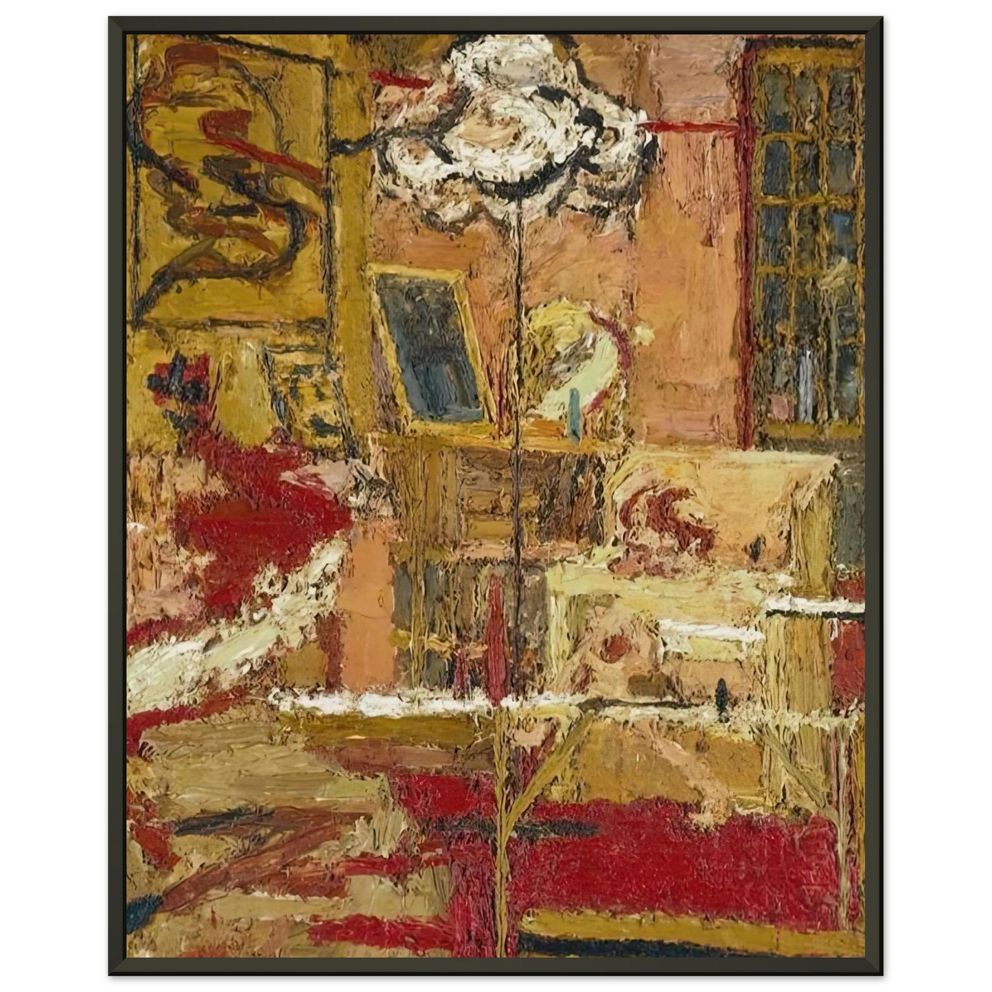Frank Auerbach  THE SITTING ROOM Framed Art Print  - Aluminum Frame - 60x80 cm / 24x32 inches
