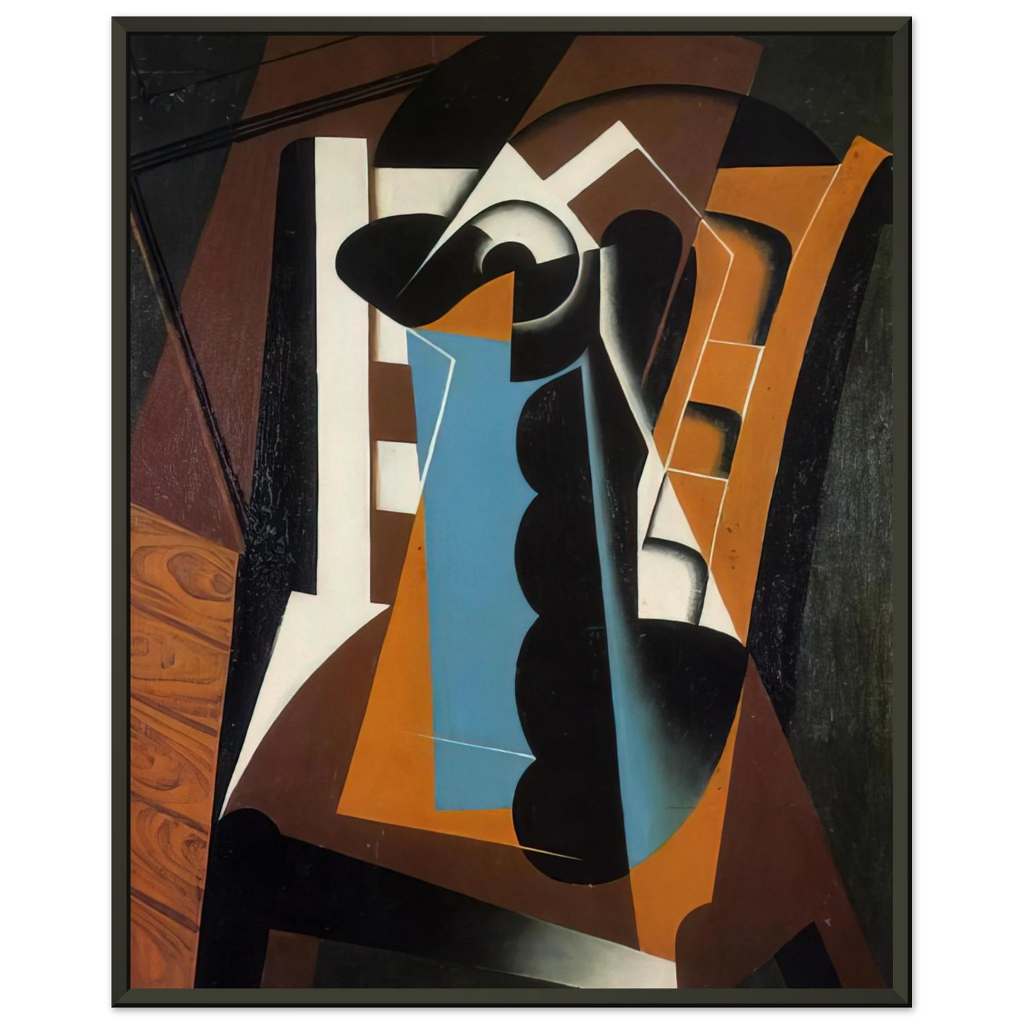 Juan Gris  STILL LIFE ON A CHAIR 1917 Framed Art Print  - Aluminum Frame - 60x80 cm / 24x32 inches