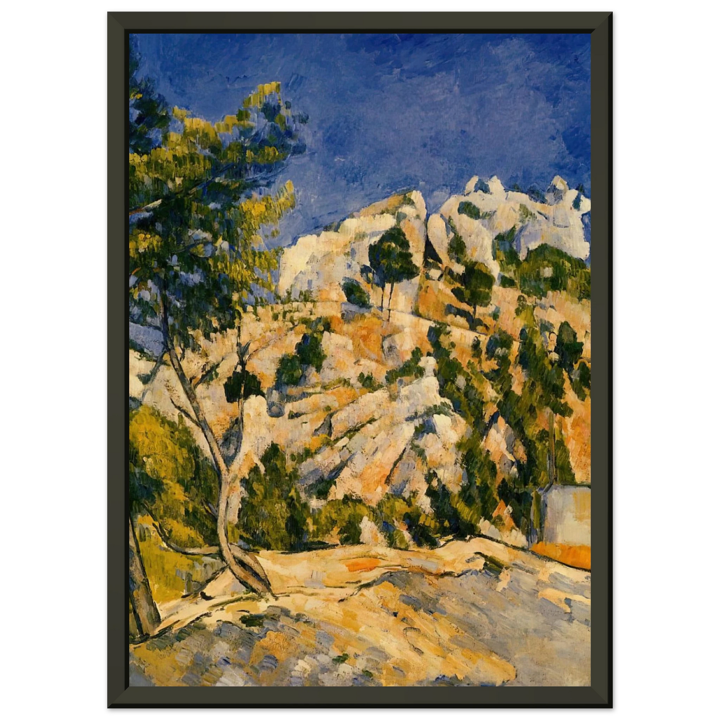 Paul Cezanne  Bottom of the Ravine Framed Art Print  - Aluminum Frame - 60x80 cm / 24x32 inches