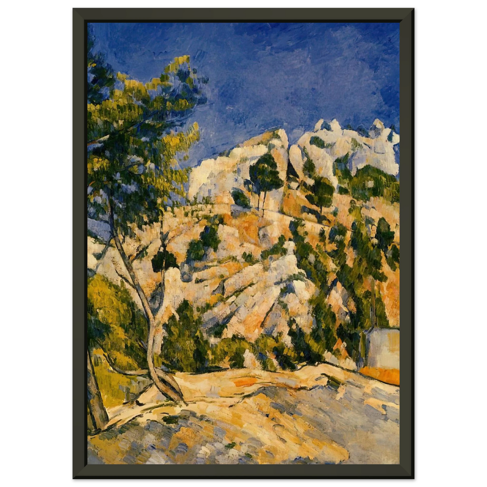 Paul Cezanne  Bottom of the Ravine Framed Art Print  - Aluminum Frame - 60x80 cm / 24x32 inches