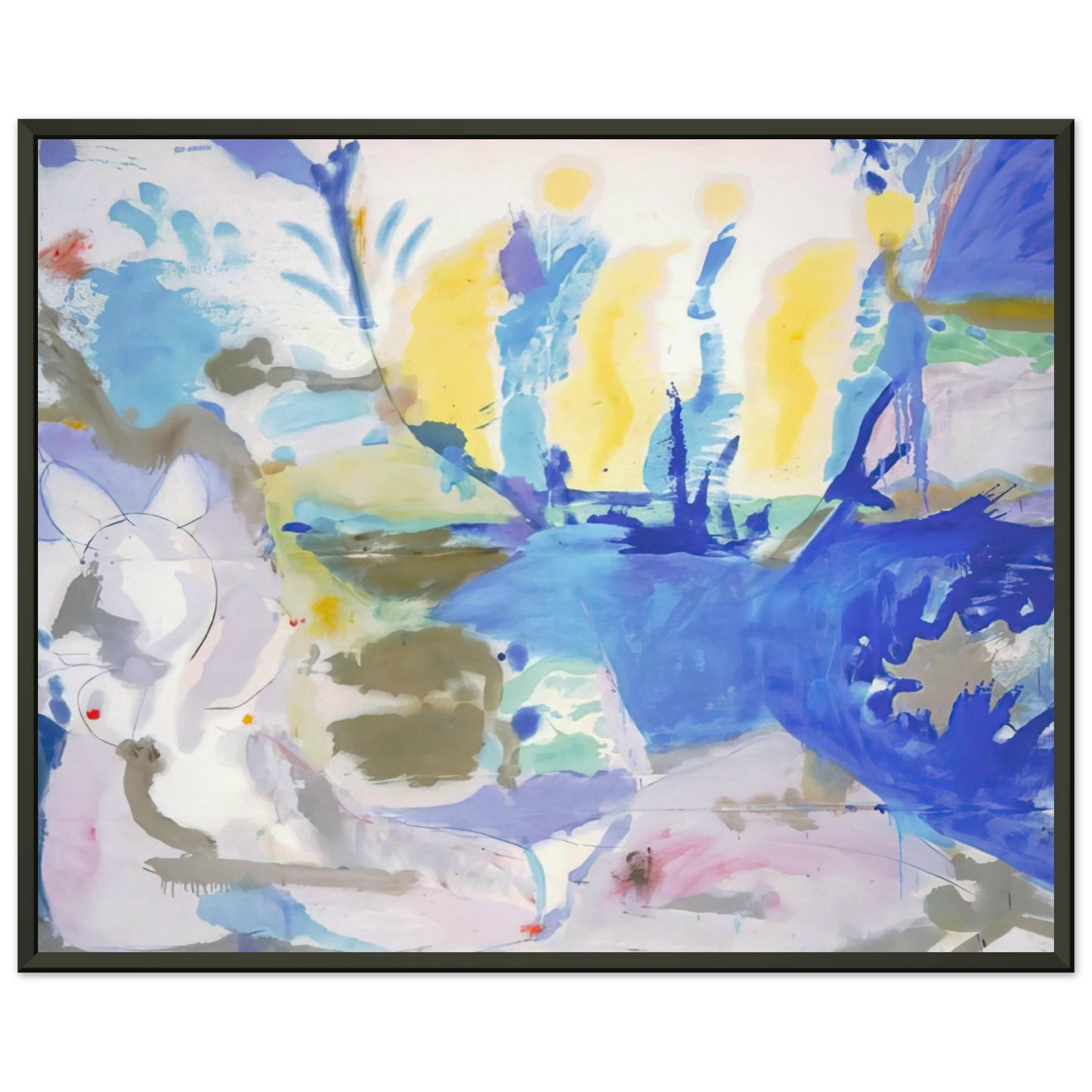 Helen Frankenthaler  Basque Beach  1958 Framed Art Print  - Aluminum Frame - 40x50 cm / 16x20 inches