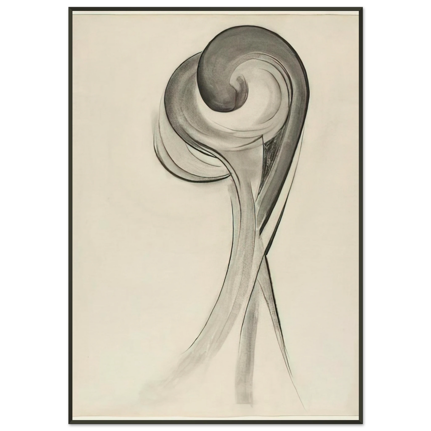 Georgia OKeeffe  Drawing XII Framed Art Print  - Aluminum Frame - 21x29.7 cm / 8x12"