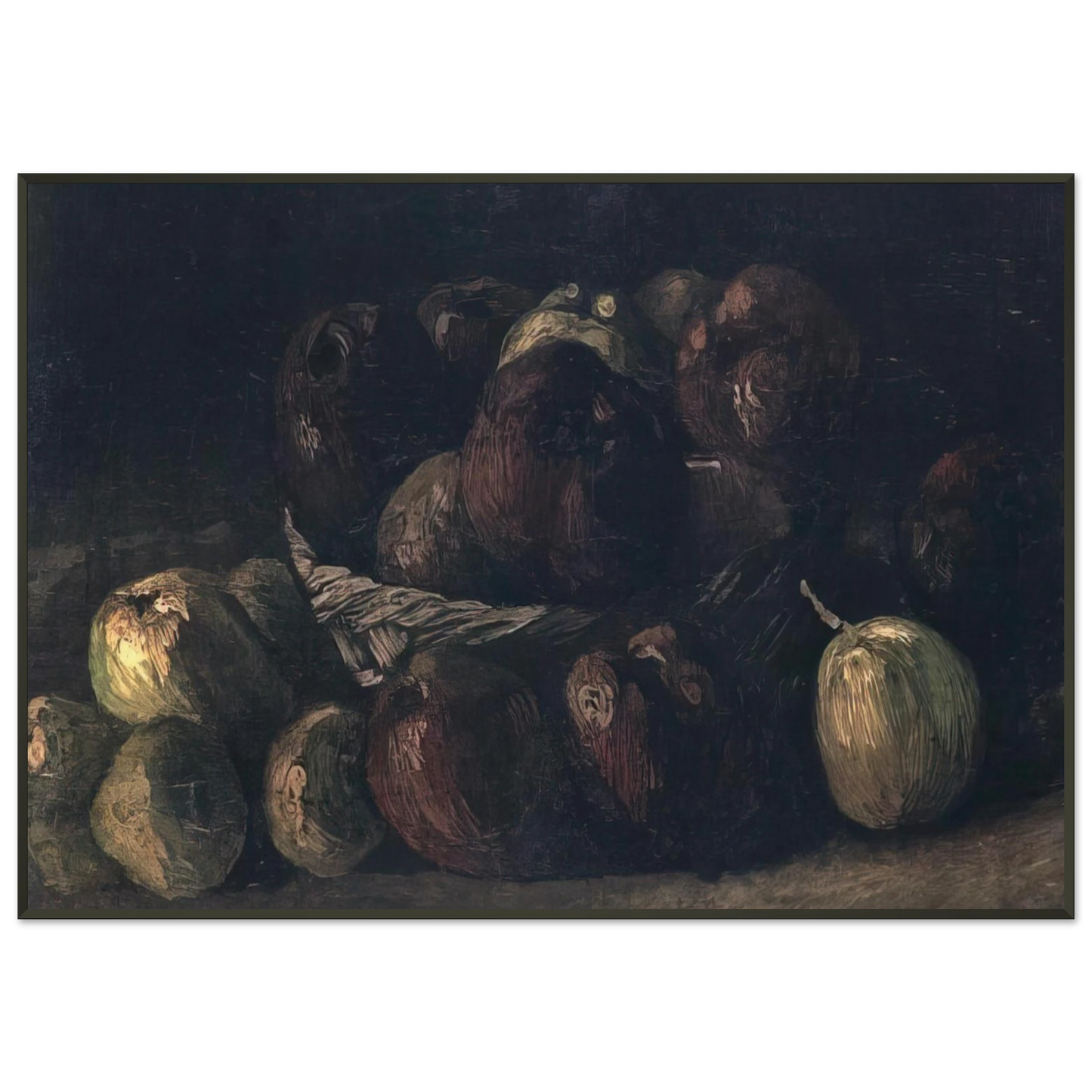 Vincent van Gogh  Still life with a basket of apples Framed Art Print  - Aluminum Frame - 21x29.7 cm / 8x12"