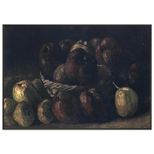 Vincent van Gogh  Still life with a basket of apples Framed Art Print  - Aluminum Frame - 21x29.7 cm / 8x12"