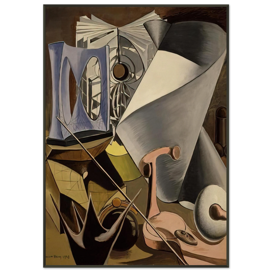 Man Ray  SHAKESPEAREAN EQUATION TWELFTH NIGHT Framed Art Print  - Aluminum Frame - 21x29.7 cm / 8x12"
