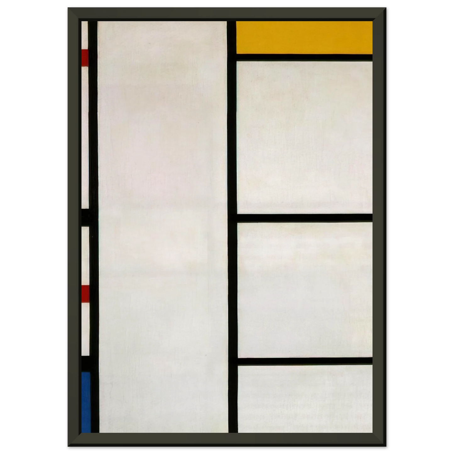 Piet Mondrian  Composition No III BlancJaune Framed Art Print  - Aluminum Frame - 40x50 cm / 16x20 inches