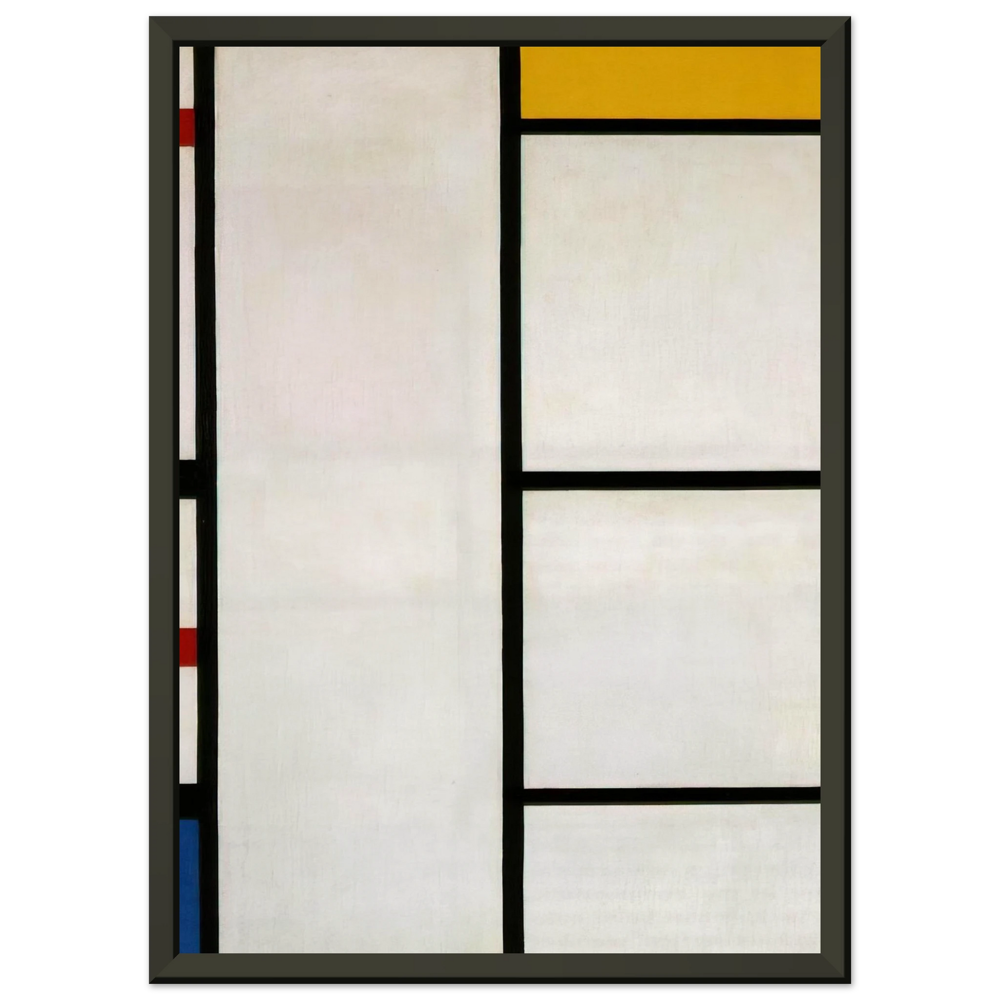 Piet Mondrian  Composition No III BlancJaune Framed Art Print  - Aluminum Frame - 40x50 cm / 16x20 inches