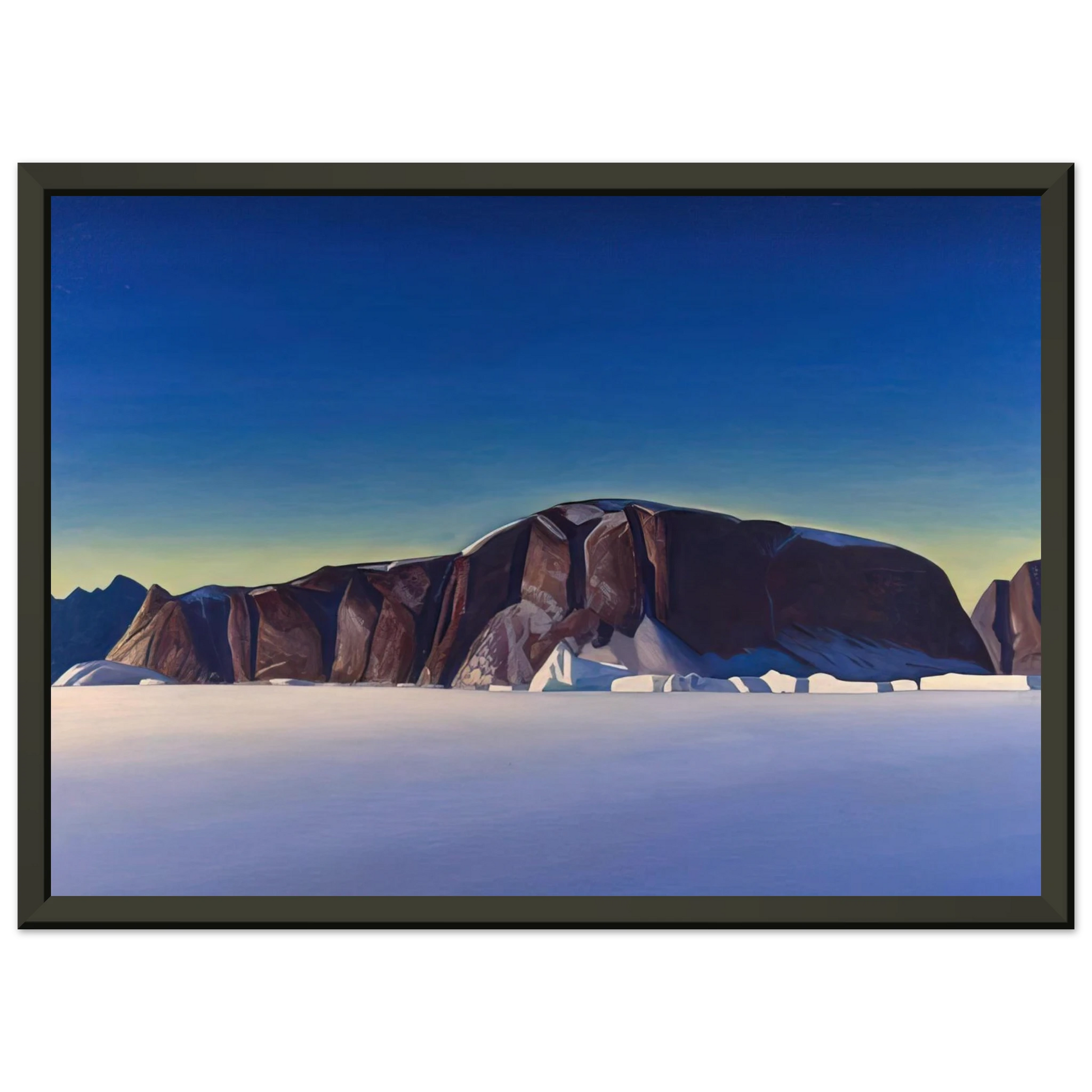 Rockwell Kent  Greenland Coast Framed Art Print  - Aluminum Frame - 40x50 cm / 16x20 inches