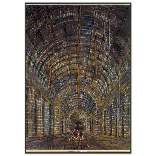Anselm Kiefer  URD VERDANDI SKULD THE NORNS 1983 Framed Art Print  - Aluminum Frame - 21x29.7 cm / 8x12"