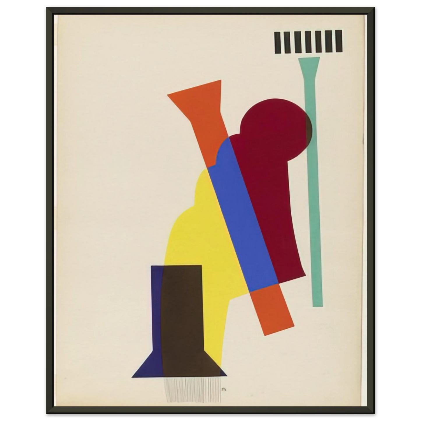 Man Ray  CONCRETE MIXER FROM THE PORTFOLIO REVOLVING DOORS 1926 Framed Art Print  - Aluminum Frame - 60x80 cm / 24x32 inches